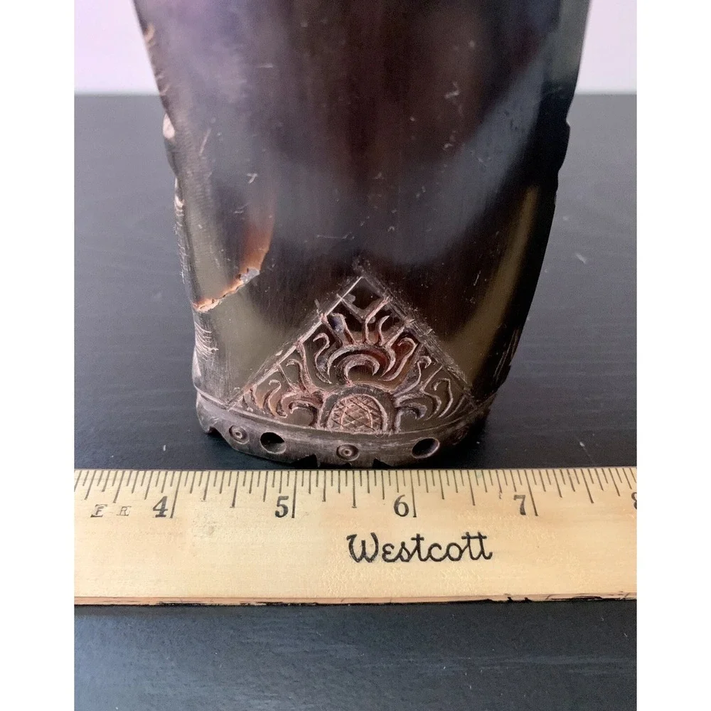 Antique Chinese Rare Hongshan Culture Old Wood Craved Beast Knife Weapon Faqi
